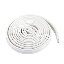 Rubber Tubing,Door Seal, 3/4" OD x 1/2" ID, Hi Temp Durometer 50A Semi-Clear White